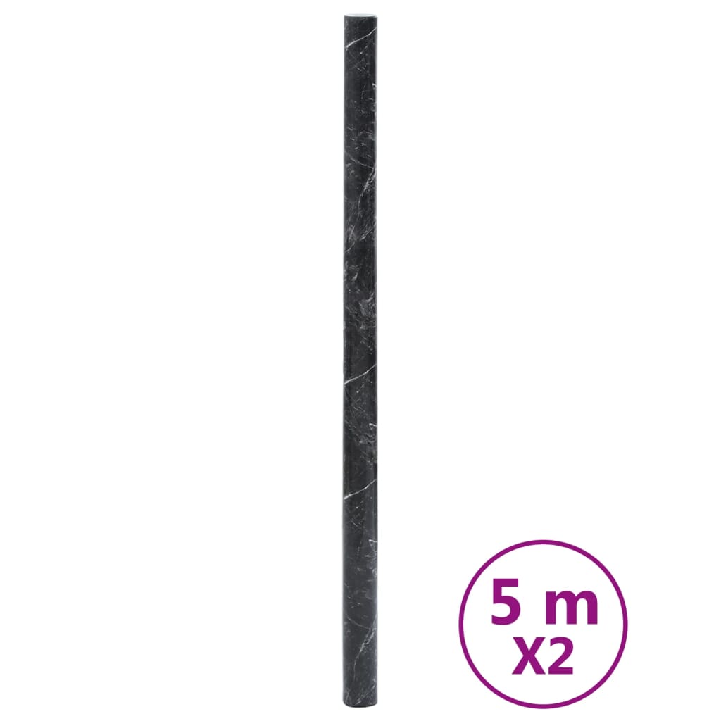 Vidaxl meubelfolies zelfklevend 90x500 cm pvc marmerzwart