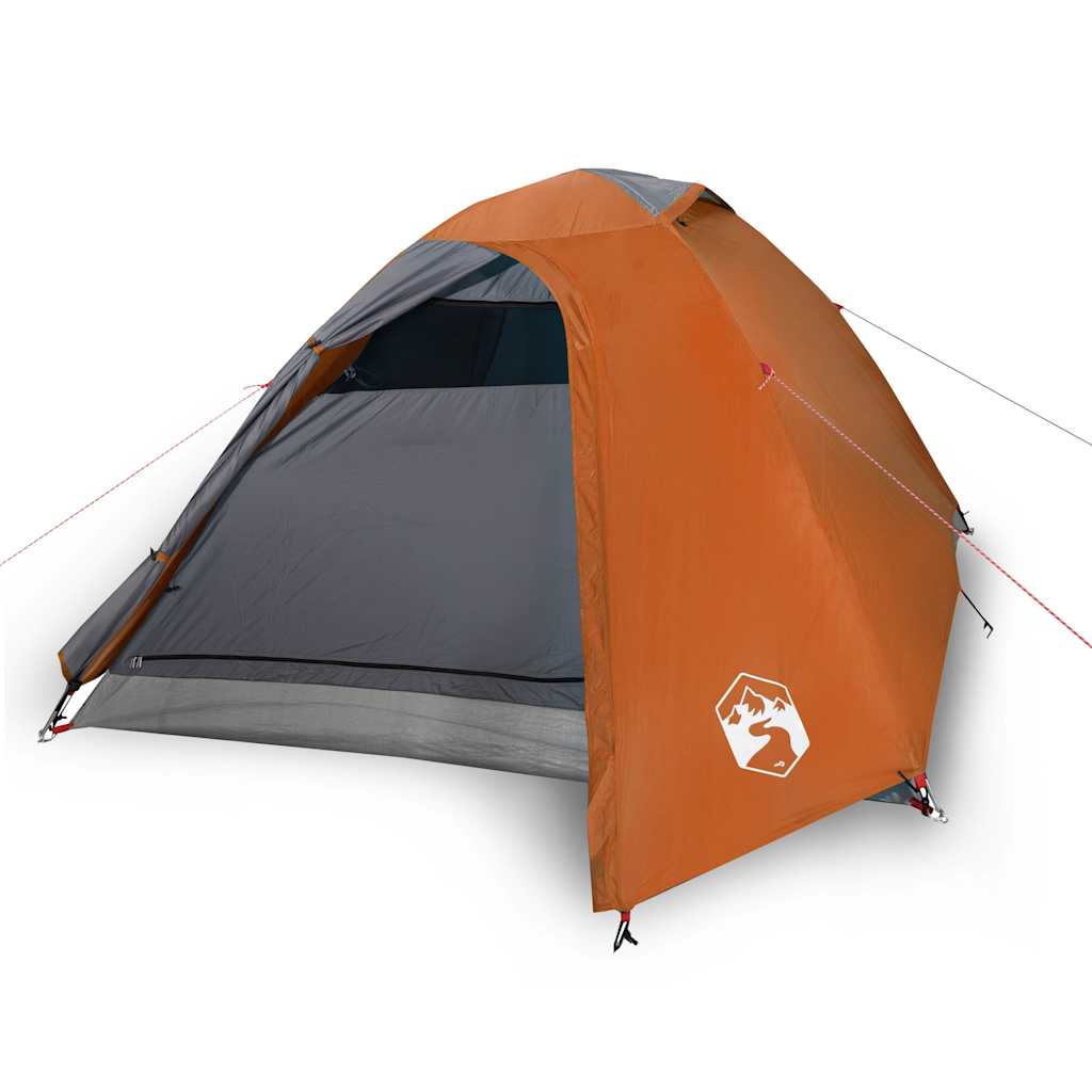 Vidaxl Dome tent 3-person waterproof gray and orange