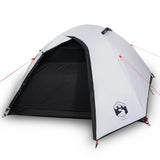 Vidaxl dome tente 4 personnes imperméables tissu damnant blanc