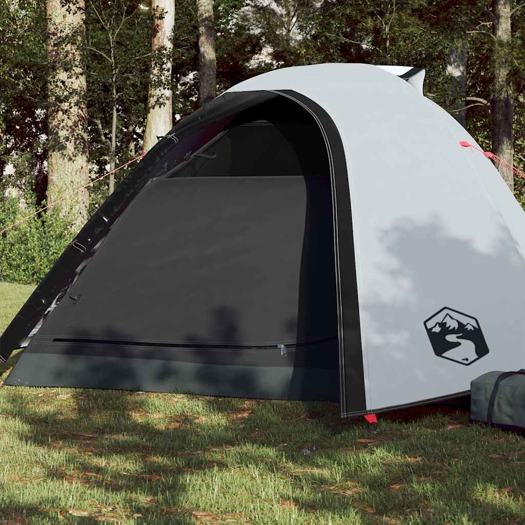 Vidaxl dome tente 4 personnes imperméables tissu damnant blanc