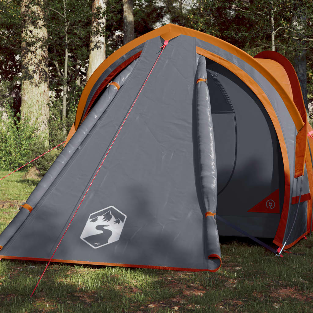 Vidaxl Dome tent 2-person waterproof gray and orange