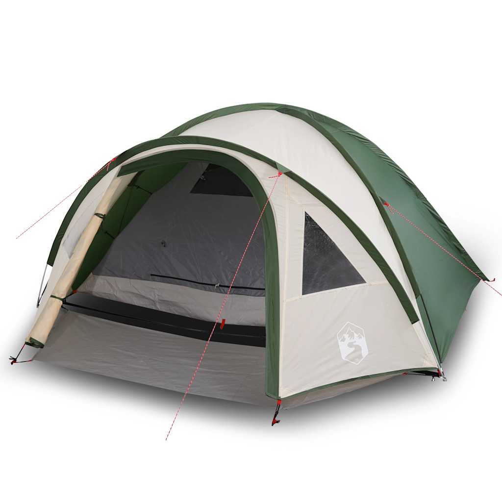 Vidaxl Dome Tent Green impermeabile per 4 persone