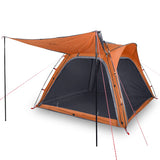 Vidaxl Tent 4-Persona impermeable de liberación rápida y naranja