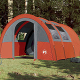 Vidaxl Tunnel tent 4-person waterproof gray and orange