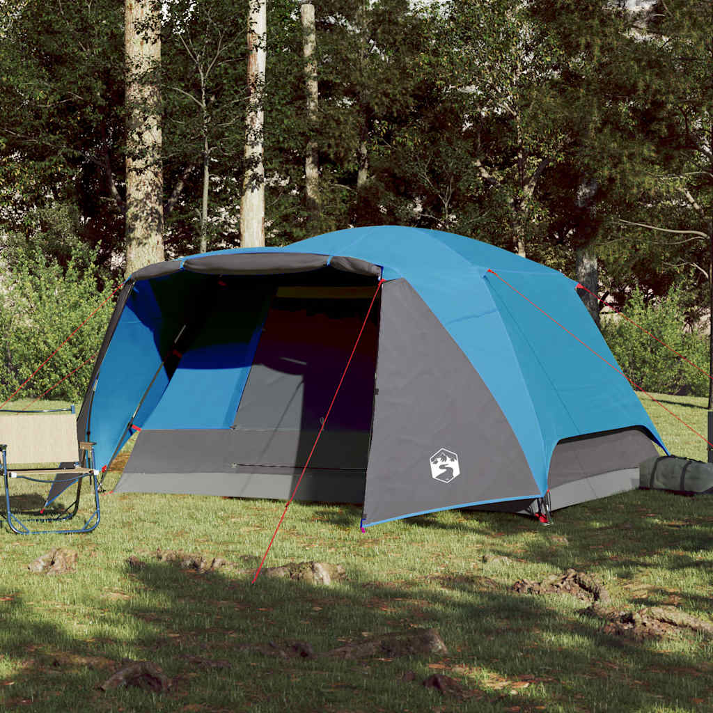 Tenda Vidaxl con tenda da tenda di 4 persone Blu impermeabile