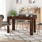 Vidaxl eettafel 120x60x76 cm bewerkt hout gerookt eikenkleurig