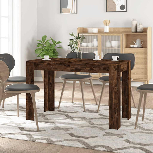 Vidaxl eettafel 120x60x76 cm bewerkt hout gerookt eikenkleurig