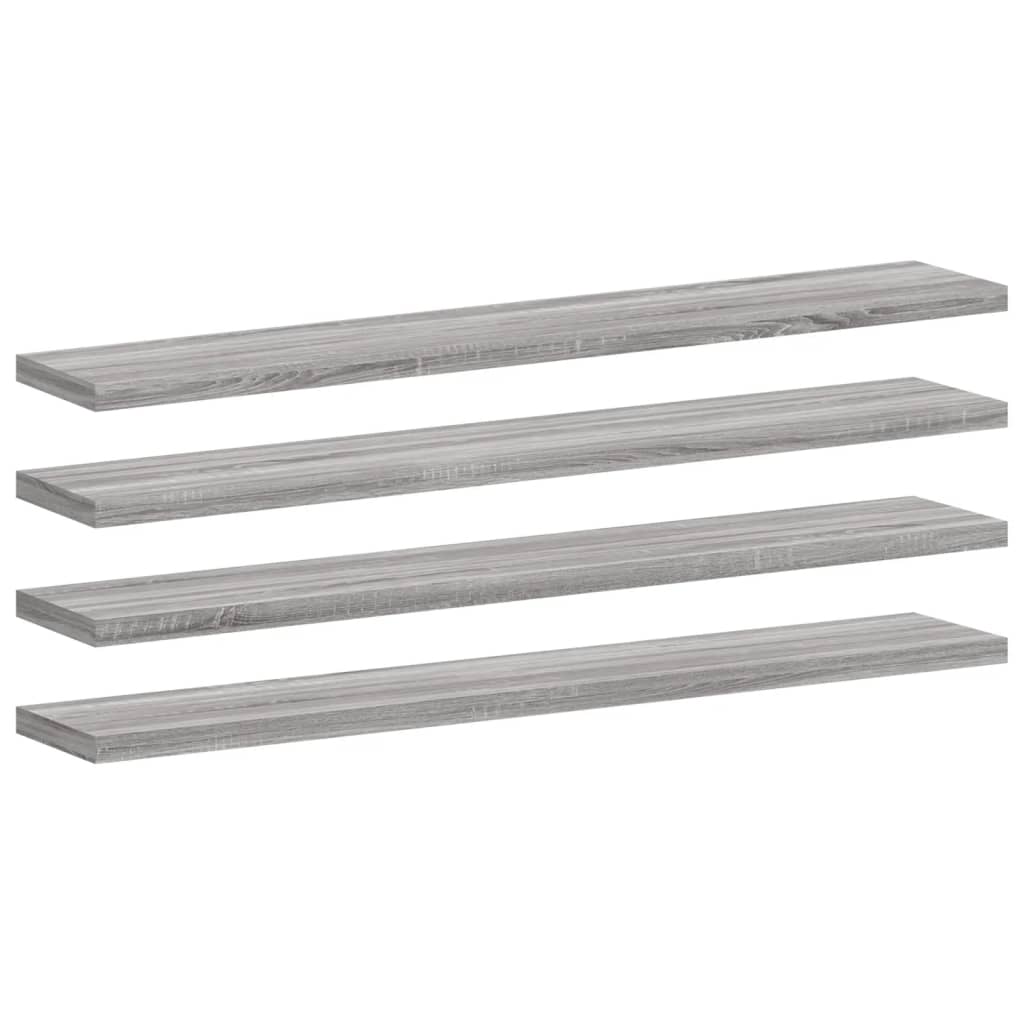 Vidaxl wandschappen 4 st 60x10x1,5 cm bewerkt hout grijs sonoma eiken
