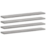 Vidaxl wandschappen 4 st 60x10x1,5 cm bewerkt hout grijs sonoma eiken
