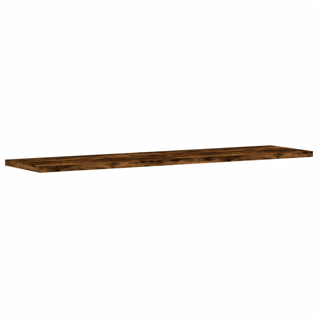 Vidaxl wandschappen 4 st 80x20x1,5 cm bewerkt hout gerookt eikenkleur