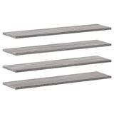 Vidaxl wandschappen 4 st 80x20x1,5 cm bewerkt hout grijs sonoma eiken