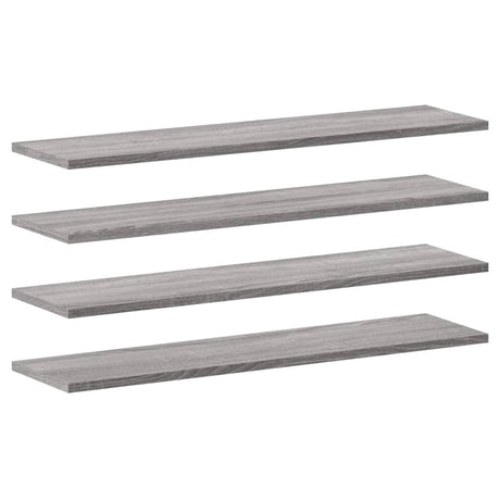 Vidaxl wandschappen 4 st 80x20x1,5 cm bewerkt hout grijs sonoma eiken