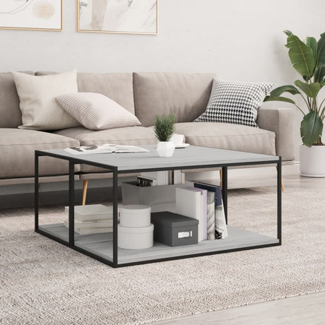 Vidaxl wandschappen 4 st 80x40x1,5 cm bewerkt hout grijs sonoma eiken