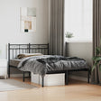 Vidaxl bedframe met hoofdbord metaal zwart 120x200 cm