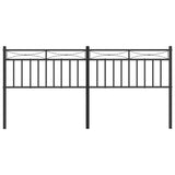 Vidaxl vervangend hoofdbord 193 cm metaal zwart