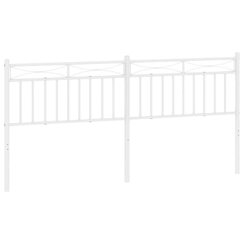 Vidaxl vervangend hoofdbord 193 cm metaal wit
