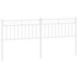Vidaxl vervangend hoofdbord 193 cm metaal wit