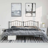 Vidaxl bedframe met hoofdbord metaal zwart 183x213 cm