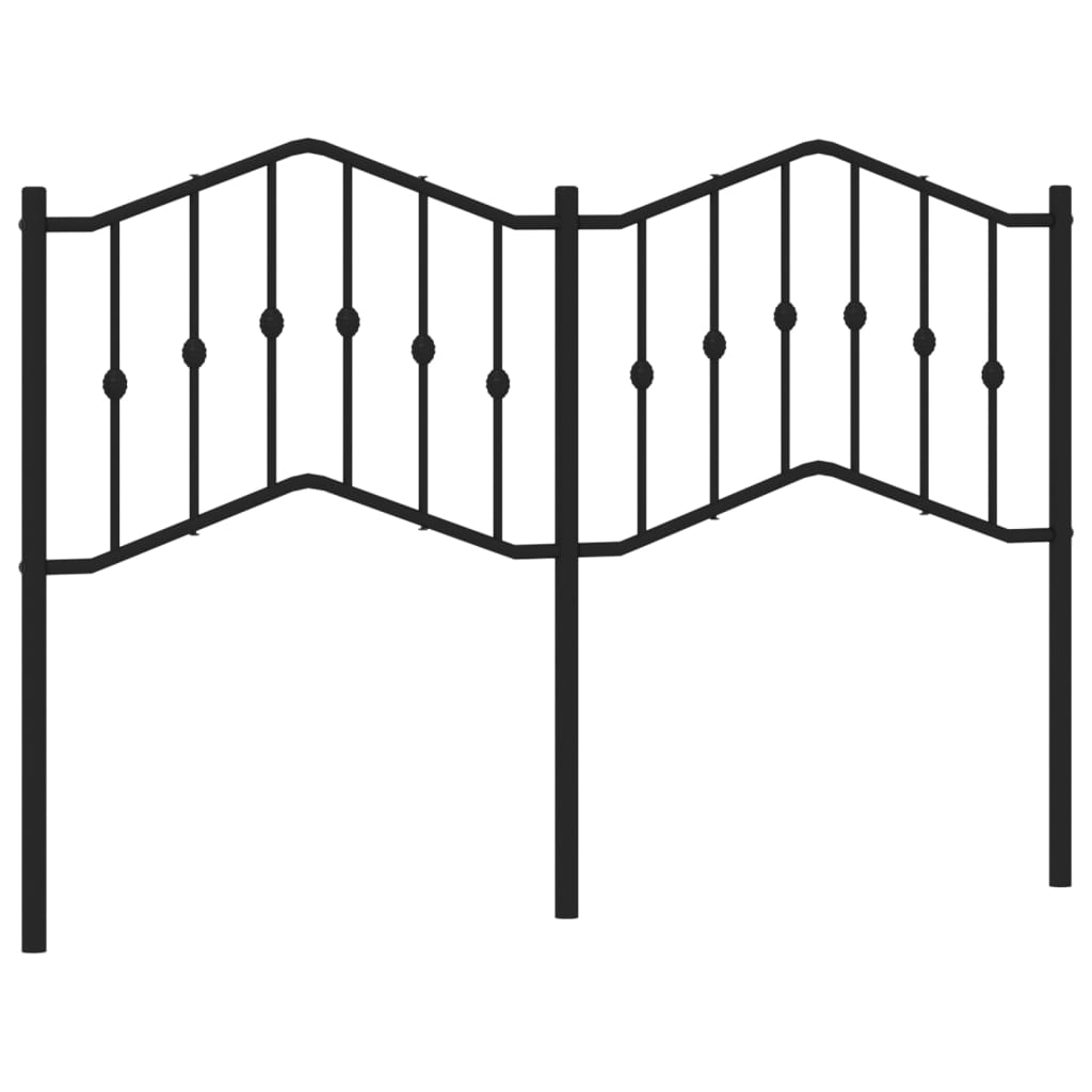 Vidaxl vervangend hoofdbord 150 cm metaal zwart