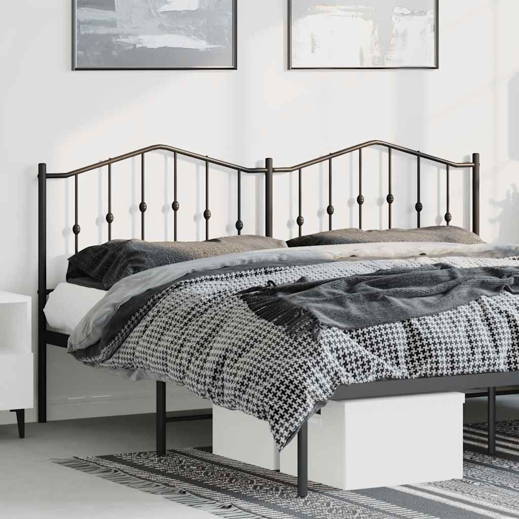 Vidaxl vervangend hoofdbord 180 cm metaal zwart