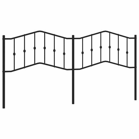 Vidaxl vervangend hoofdbord 193 cm metaal zwart