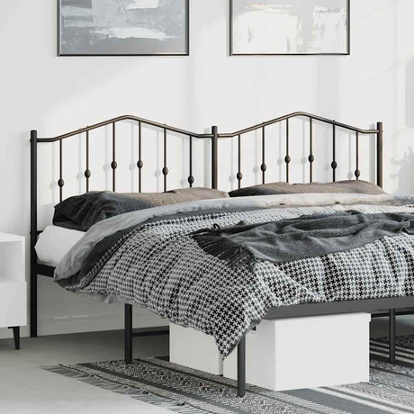 Vidaxl vervangend hoofdbord 193 cm metaal zwart