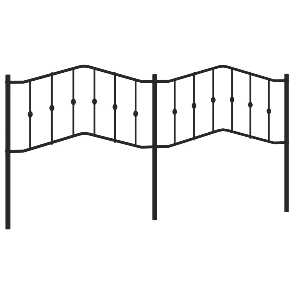 Vidaxl vervangend hoofdbord 200 cm metaal zwart