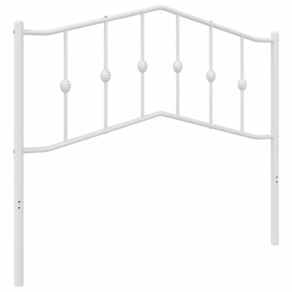 Vidaxl vervangend hoofdbord 107 cm metaal wit