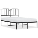 Vidaxl bedframe met hoofdbord metaal zwart 120x190 cm