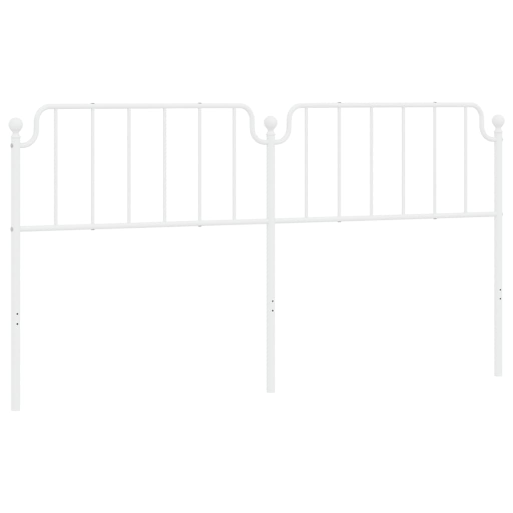 Vidaxl vervangend hoofdbord 200 cm metaal wit