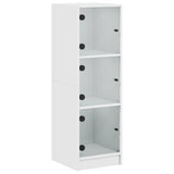 Vidaxl hoge kast met glazen deuren 35x37x109 cm wit