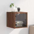 Vidaxl nachtkastje met glazen deur 35x37x35 cm bruin eikenkleur