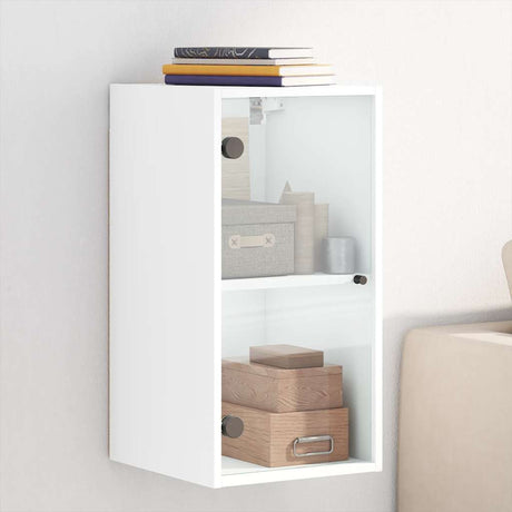 Vidaxl wandkast met glazen deuren 35x37x68,5 cm wit