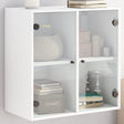 Vidaxl wandkast met glazen deuren 68x37x68,5 cm wit