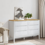 Vidaxl ladekast floro massief grenenhout wit