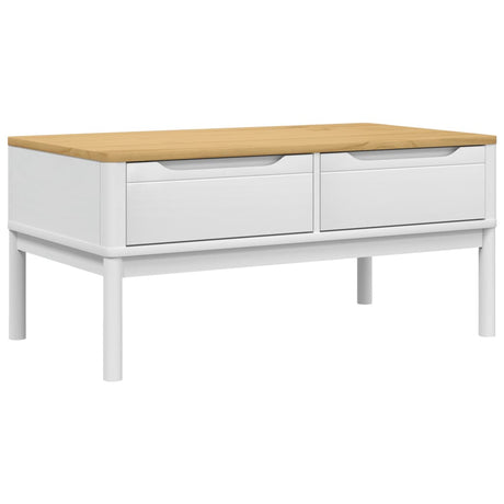 Vidaxl salontafel floro 99x55,5x45 cm massief grenenhout wit