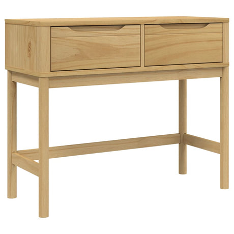 Vidaxl wandtafel floro 89,5x36,5x73 cm massief grenenhout wasbruin