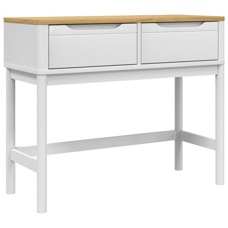 Vidaxl wandtafel floro 89,5x36,5x73 cm massief grenenhout wit