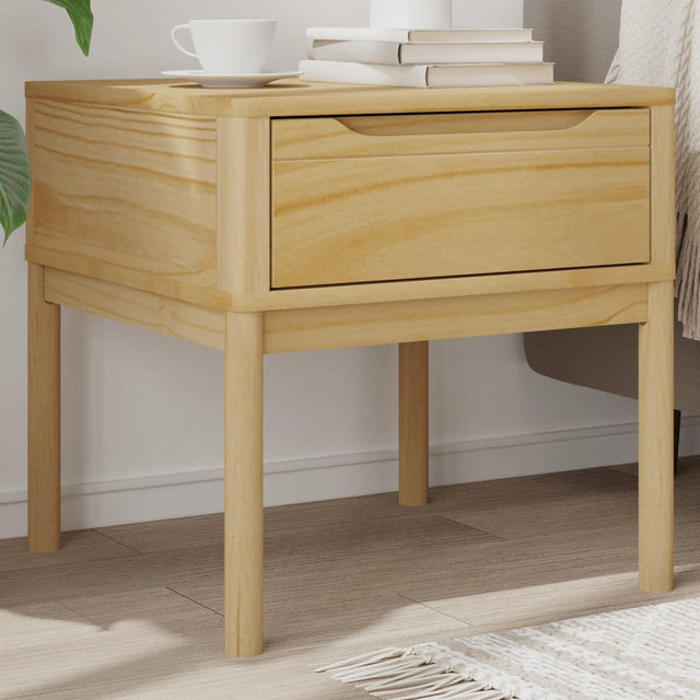 Vidaxl lamptafel floro 55x55x54 cm massief grenenhout wasbruin