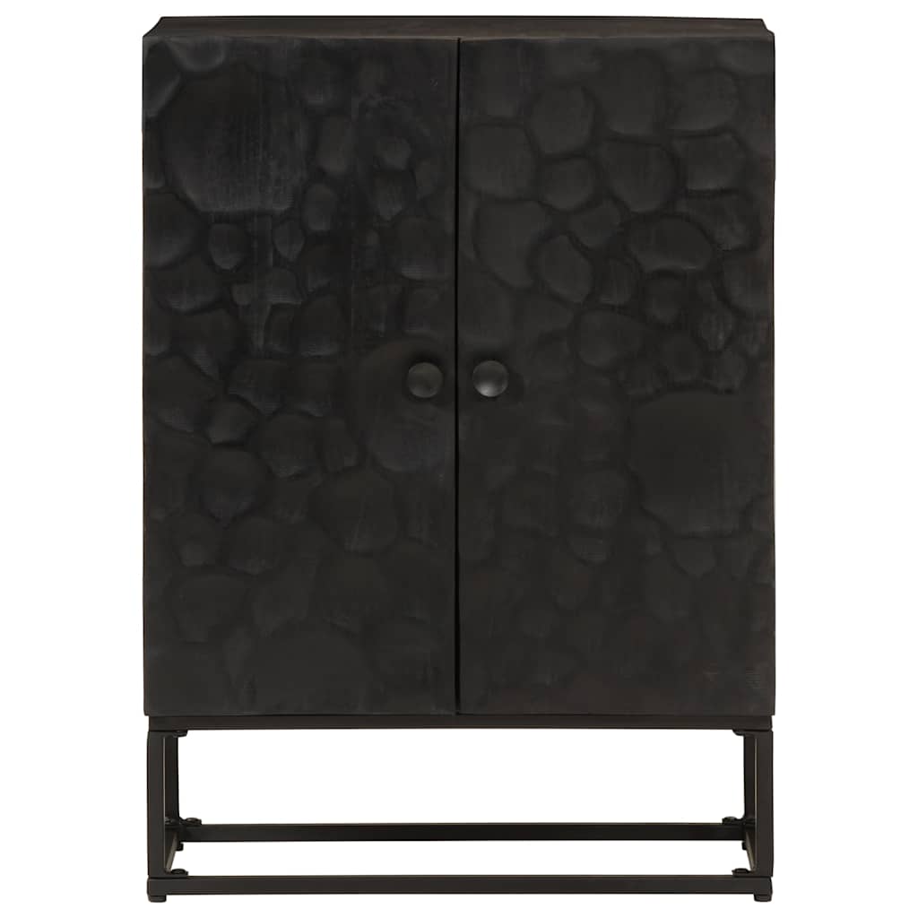 Vidaxl dressoir 55x30x76 cm massief mangohout en ijzer zwart