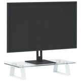 Vidaxl Monitor Standard 40x20x8 cm Zakończony szkło i metalowy biały