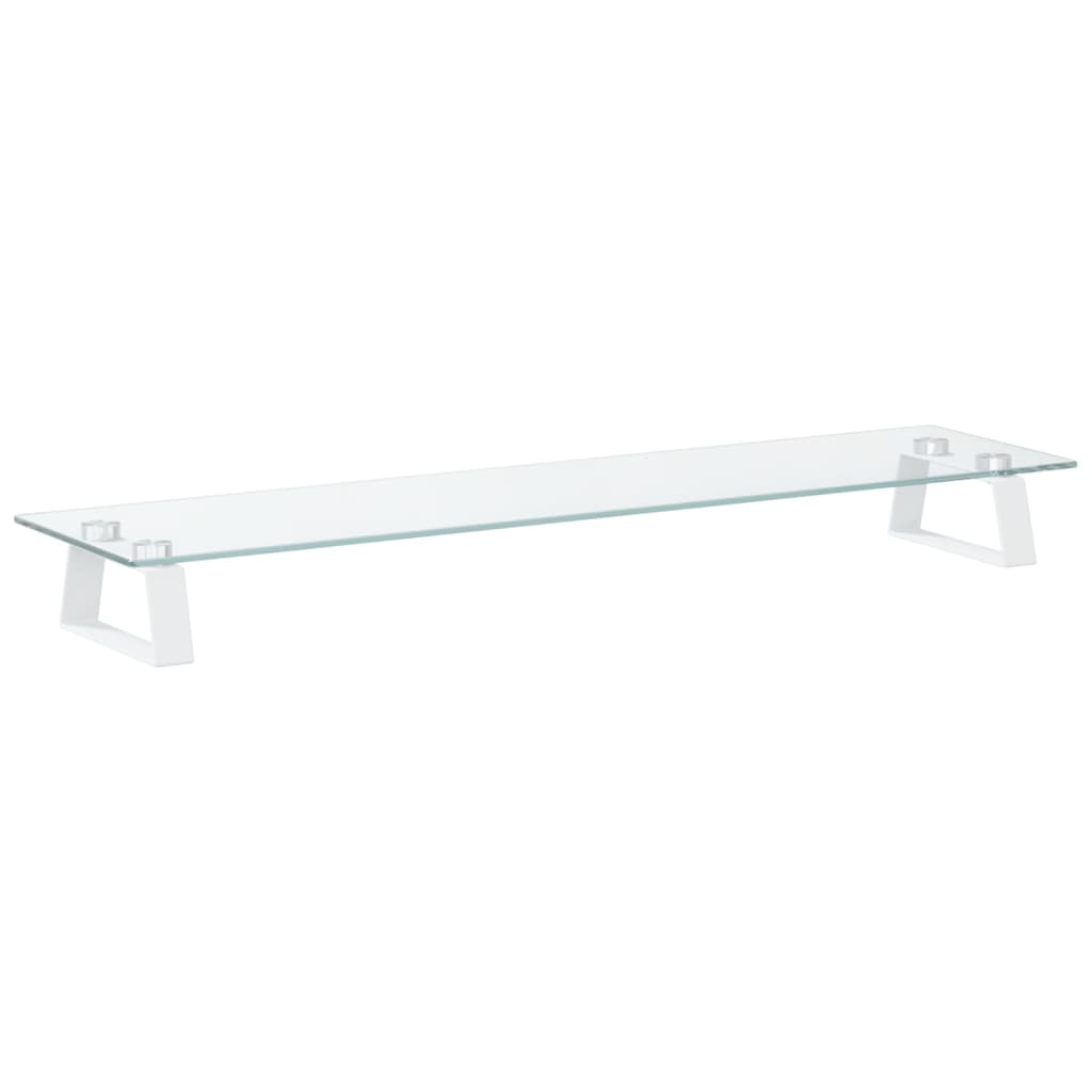 VidaXL monitor stand 80x20x8 cm hardened glass and metal white