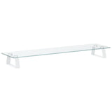 Vidaxl Monitor Stand 80x20x8 cm hærdet glas og metal hvid