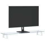 Vidaxl Monitor Stand 80x20x8 cm de vidrio endurecido y metal blanco