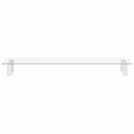 Vidaxl monitorstandaard 80x20x8 cm gehard glas en metaal wit