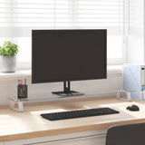 Vidaxl Monitor Standard 100x20x8 cm gehärtetes Glas und Metall weiß