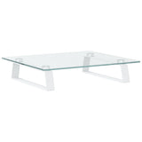 Vidaxl monitorstandaard 40x35x8 cm gehard glas en metaal wit
