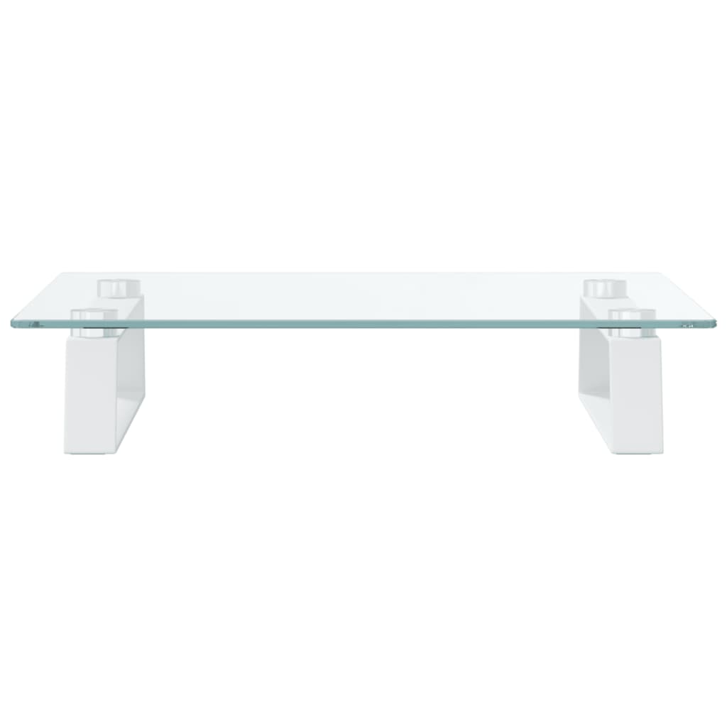 Vidaxl monitorstandaard 40x35x8 cm gehard glas en metaal wit