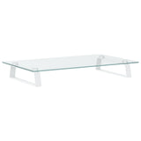 VidaXL monitor stand 60x35x8 cm hardened glass and metal white