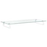 Vidaxl monitorstandaard 80x35x8 cm gehard glas en metaal wit